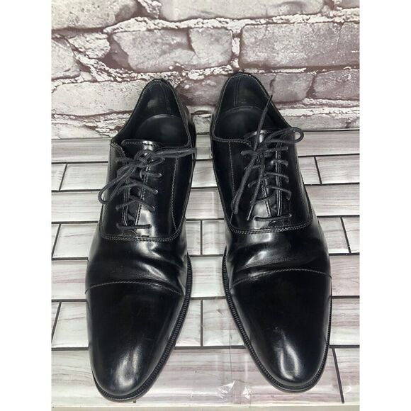 Lottusse 1877 Black Leather Derby Cap Toe Lace Dress Shoes Men Sz 7.5M US/41EU main image 12